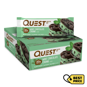 Quest Protein Bar, Mint Chocolate Chunk, 20g Protein, 12 Ct