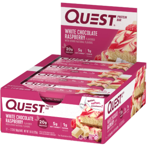 Quest Protein Bar, White Chocolate Raspberry, 20g Protein, 12 Ct