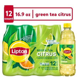 Lipton Green Tea Citrus Iced Tea, 16.9 fl oz, 12 Pack Bottles