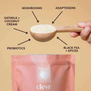 Clevr CHAI SuperLatte, Powder Latte Black Tea Organic Spices (12 oz, 14 Lattes)